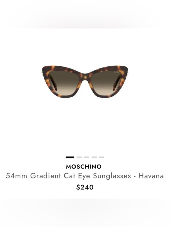 Moschino Accessories - New Moschino Cat Eye Brown/Black 54mm Gradient Sunglasses